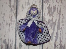 World of Miniatures Theresa's Bears Regina Queen Purple Jointed Bear 4 inches