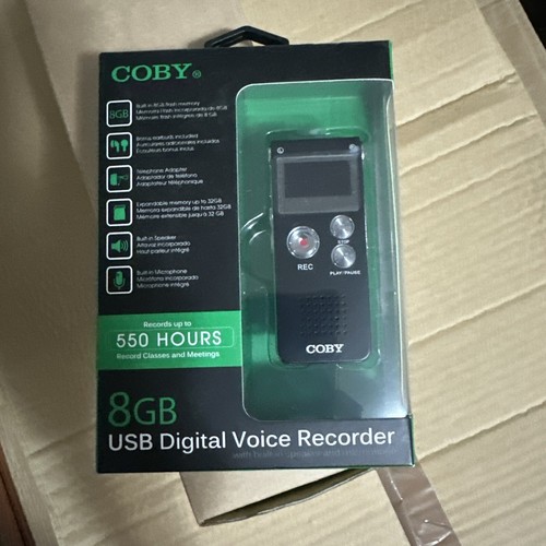 Newest Version Coby CVR-29 8 GB USB Digital Voice Recorder with Built-In-Mic - 第 1/2 張圖片
