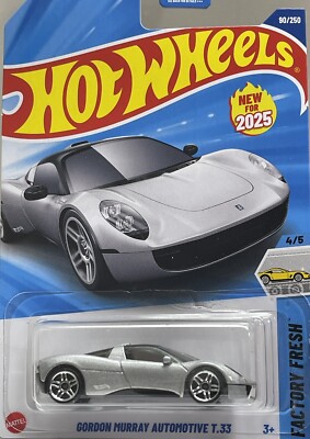 2025 Hot Wheels Case D Gordon Murray Automotive T.33 Silver - Int