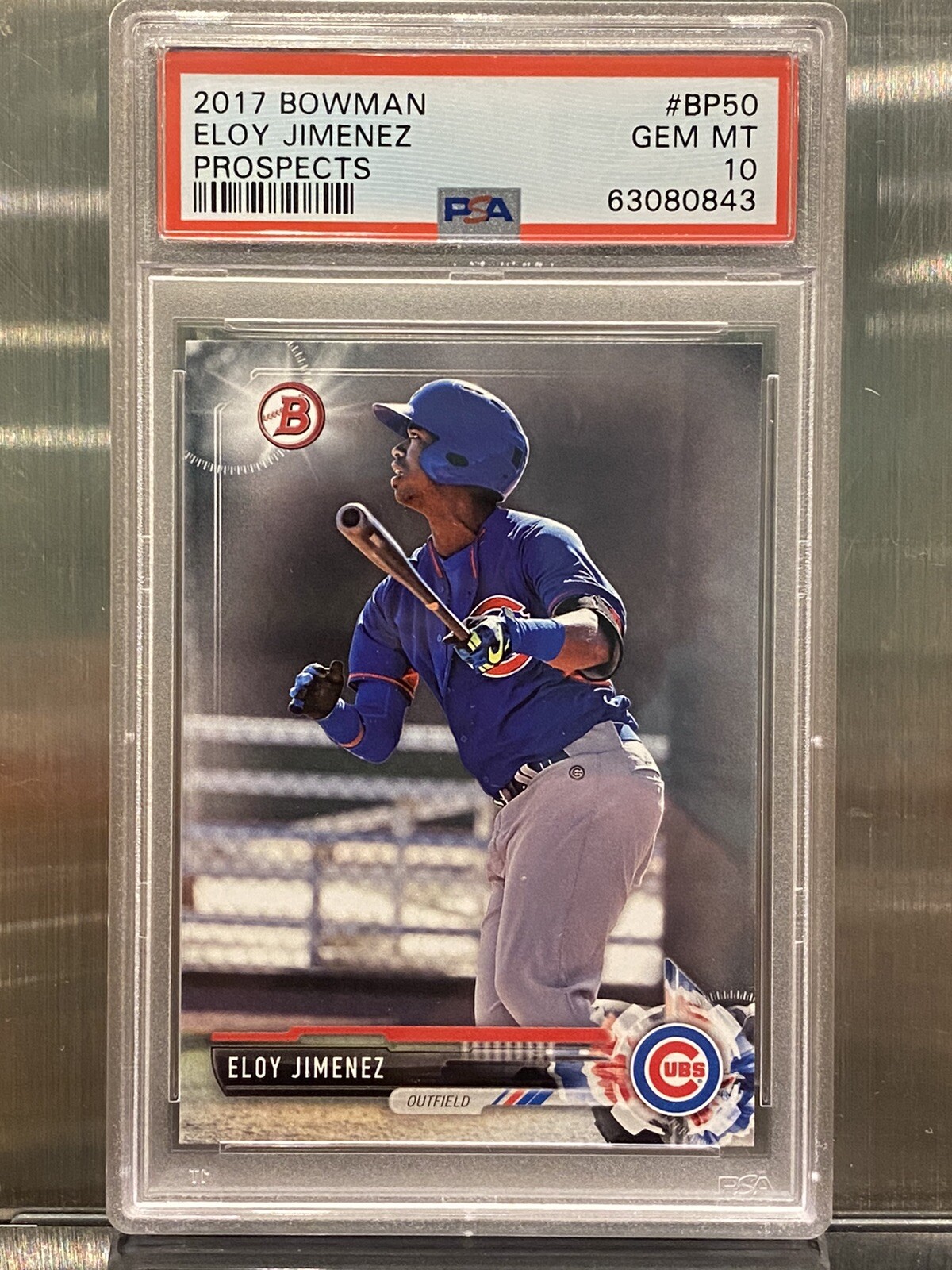PSA 10 2017 Bowman #BP50 Rookie ELOY JIMENEZ {New Flawless Slab} Chicago Cubs