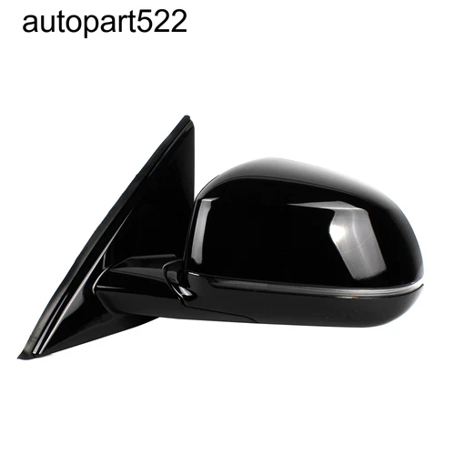 For BMW X5 2019-2022 Black Left Side Mirror W/ Blind Spot Line Memory 5PinS