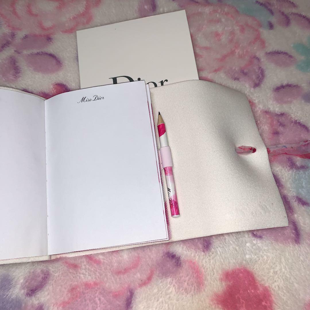 Christian Dior Novelty 2 Set Diary Notebook Notepad pink flower