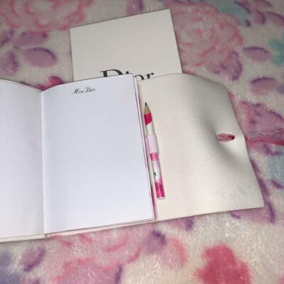 Christian Dior Novelty 2 Set Diary Notebook Notepad pink flower