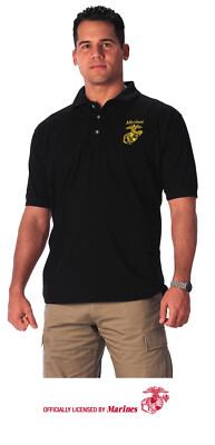 US Marine Corps GOLF Shirt Performance Poly USMC Polo Marines EG & A