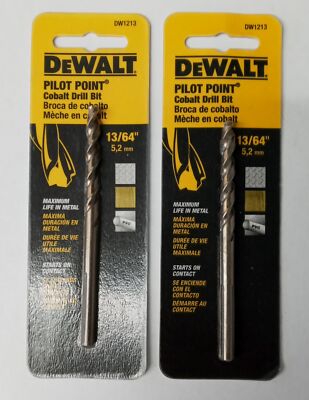 Dewalt DW1213 13/64'' Cobalt Drill Bit 2pcs.