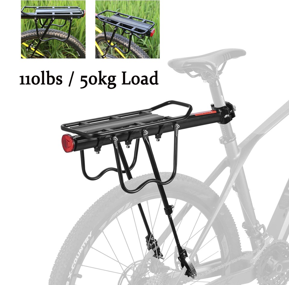 Mtn Rack Bicycle Front/Rear Cargo Rack Mountain Bike Carrier Holder Seat Pannier ...