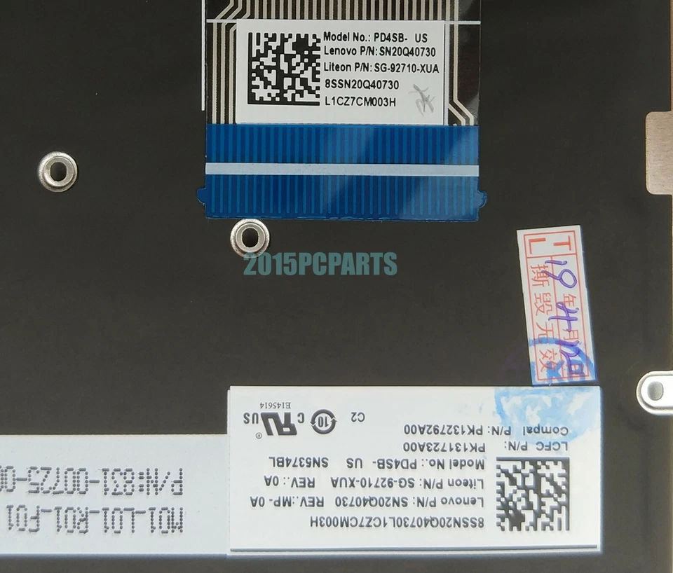 Nuevo Teclado Lenovo Yoga 730-13IKB 730-13IWL 730-15IKB 730-15IWL Retroiluminado EE. UU. Foto 3 de 4