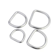 A2 Stainless Steels D Rings Metal Loops buckles 8 - 80 mm webbing Bag straps dog