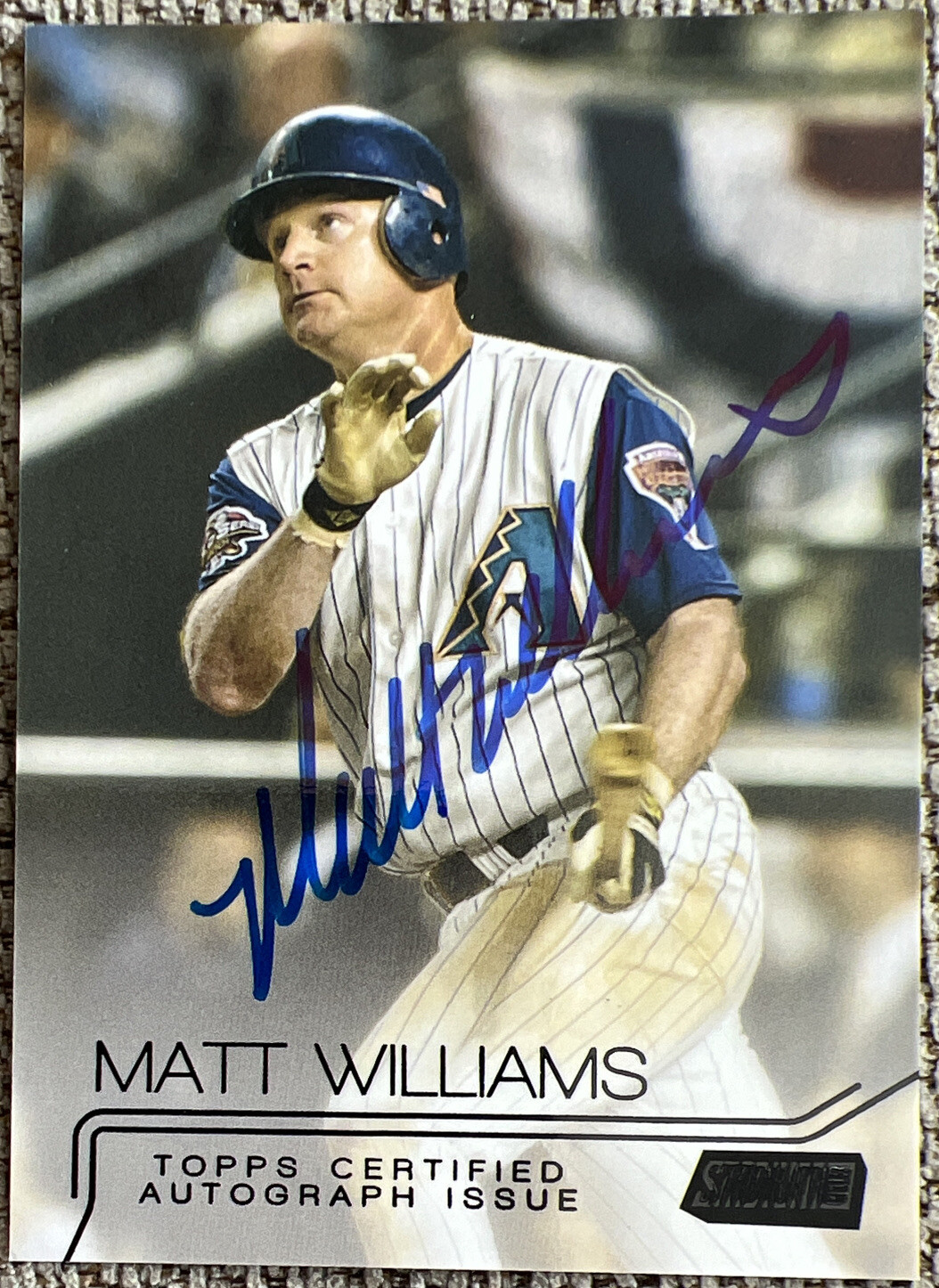 Matt Williams 2015 Stadium Club Black Autograph #’D 29/50 #SCA-MW Diamondbacks