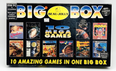 Big Box 10 Mega Games Beau Jolly 5,25 DISKETTE PC Big Box OVP