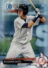2017 Bowman Chrome Refractor #BCP147 Wilkerman Garcia /499 Yankees Rookie Topps