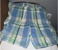 Old Navy Mens Board Shorts Multicolor Plaid Flat Front Mesh Drawstring 2XL