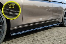 Bi CUP Seitenschweller mit Wing aus ABS passend für BMW 3er F30 F31 Carbon Optik