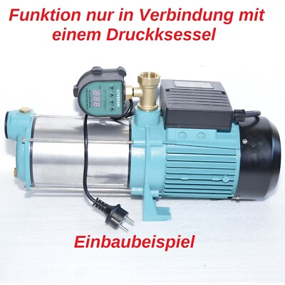 Gartenpumpe MHI1300 - 1300W - 6000 L/h  5,5bar + Druckschalter Trockanlaufschutz
