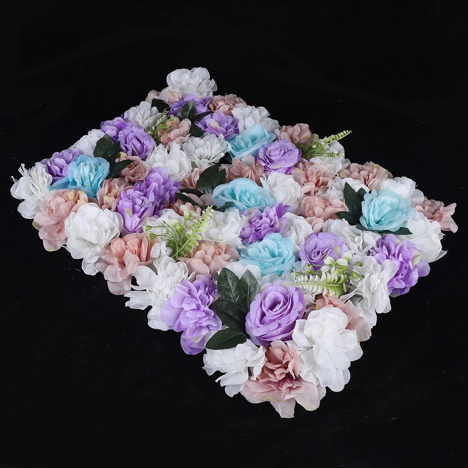 12x Artificial Flower Wall Panel Silk Wedding Party Background Venue