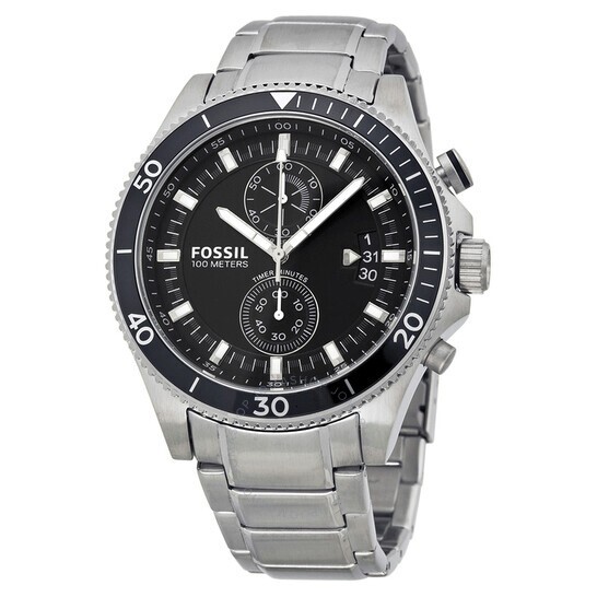 Fossil CH2935 Wakefield Black Dial Stainless Steel Chronograph