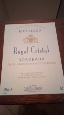 königliches Weinetikett Kristall bordeaux weich neu -