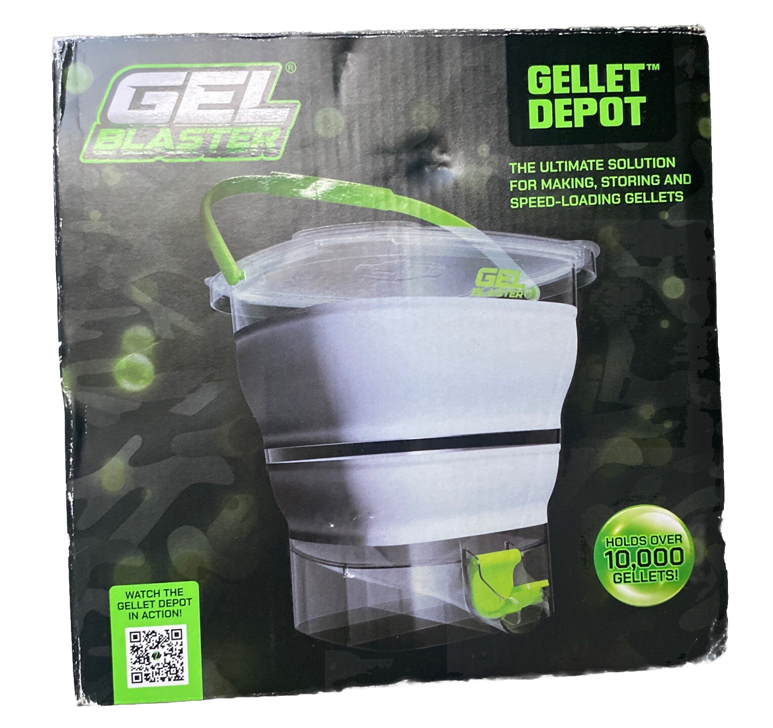 Gel Blaster Gellet Depot - Bac à munitions pliable - Embout de chargement rapide et filtre intégré - Hydrate et stocke plus de 10 000 Gellets - Accessoire officiel Gel Blaster. Pour les 14 ans et plus Gel Blaster Gellet Depot - Bac à munitions pliable - Embout de chargement rapide et filtre intégré - Hydrate et stocke plus de 10 000 Gellets - Accessoire officiel Gel Blaster. Pour les 14 ans et plus