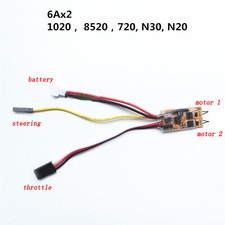 1S 2S/3S 3.7V 6Ax2 Einweg Brushed ESC Mix Drehzahlsteller für RC Flugzeug Motor