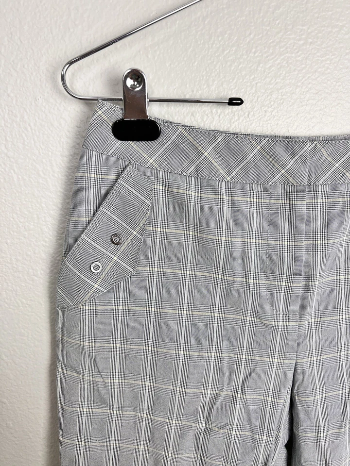 Cutter and Buck Gray Retro Glen Plaid Womens Golf Casual Shorts Sz 2 - Image 2 of 4