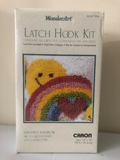Caron International WonderArt Latch Hook Kit "Sunshine Rainbow" 12"x12" P504