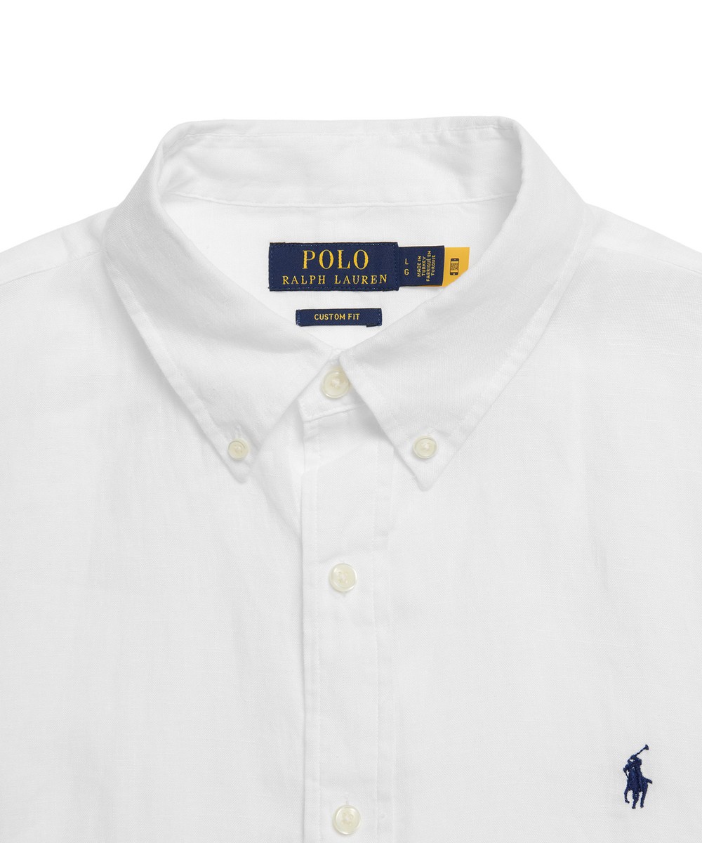 Genuine Polo Ralph Lauren Custom Fit Linen Shirt - White | eBay Genuine Polo Ralph Lauren Custom Fit Linen Shirt - White | eBay