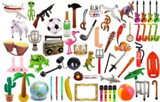 Inflatable Guitar Microphone Musical Props Blow Up Fancy Dress Party Prop
