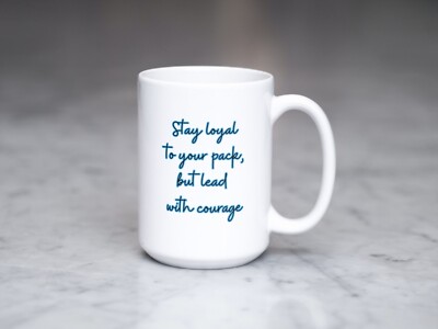 Wolf Mug, Stay Loyal to your pack Coffee Tea Cup 15 Oz Ceramic by Mugzan |  eBay