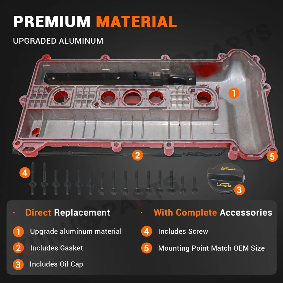 Kit de cubierta de válvula roja de actualización para Ford Focus 2005-2011 2,0 L 05-08 Escape 2,3 L Foto 4 de 4
