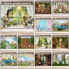 3D Spring Window Flower Photography Background Vinyl Backdrop Photo Studio Decor