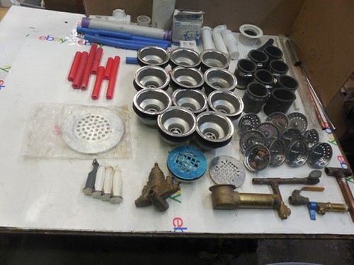 Huge Lot Of Kitchen Plumbing Tubes Pipes Hoses Fernco Drain Pex pieces Valve