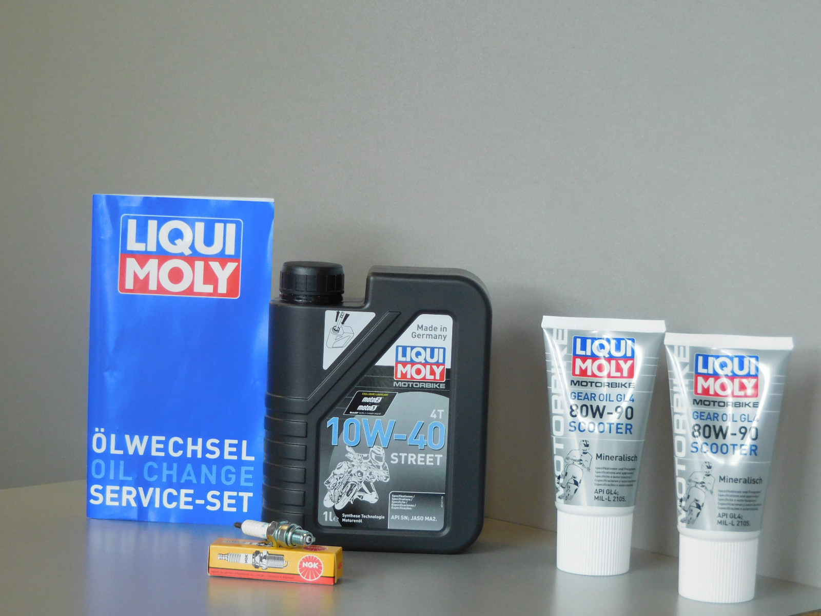 Maintenance Set Peugeot Django 125 Oil Spark Plug Service Inspection Oil Change