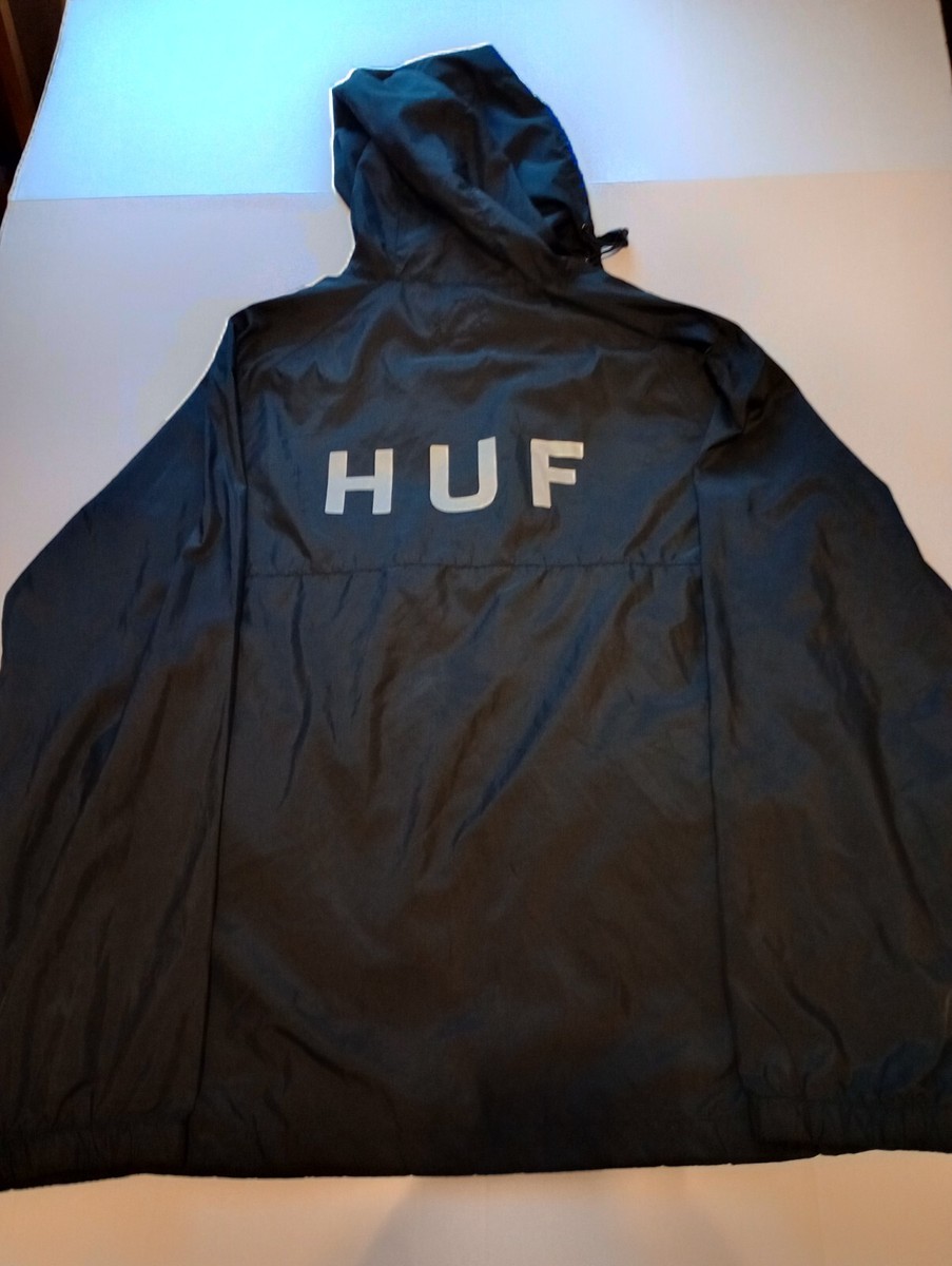 HUF フード付きウィンドブレーカー Mサイズ 黒 HUF フード付きウィンドブレーカー Mサイズ 黒 - メルカリ