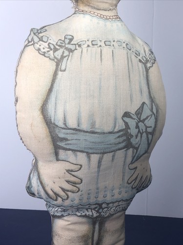 18” Antique Cloth 1916 Dolly Duar By Daye Little Girl Silk Screened Handmade #R - Picture 7 of 12