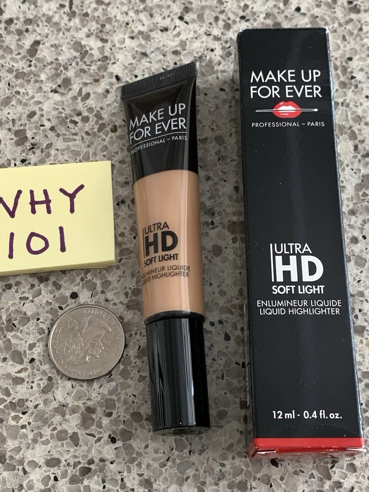 Make Up For Ever Ultra HD Soft Light Liquid Highlighter in 30 .4oz/12mL FULL SZ - Image 4 of 4