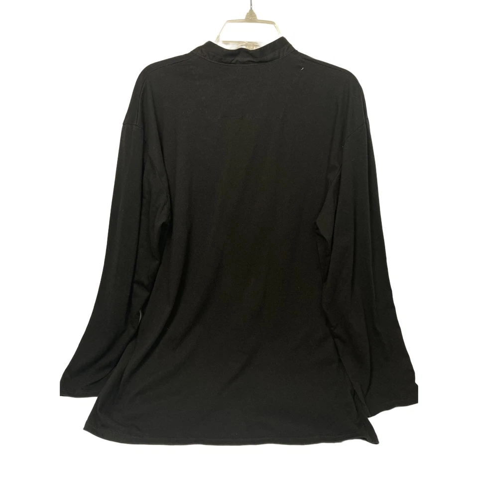 Porsche Special Edition by van Laack Black Long-Sleeve 3-Button Henley Shirt XL - Image 2 of 4