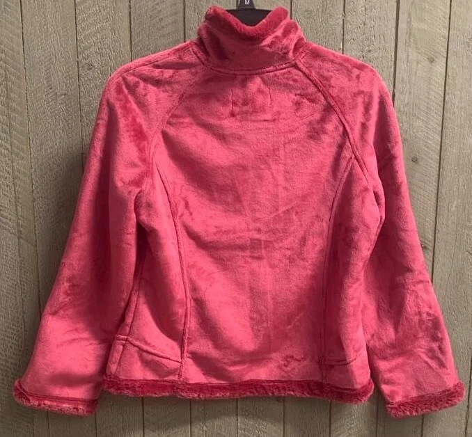 Green Tea Women Full Zip Plush Fleece Velour Faux Fur Jacket with Pockets Small - Image 2 of 3