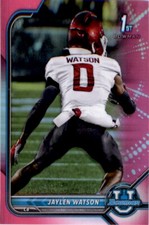 2021 Bowman University Chrome Pink Jaylen Watson Washington State Cougars #76