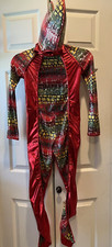 HALLOWEEN/COSTUME RED JUNGLE ANIMAL PRINT With HEAD PIECE