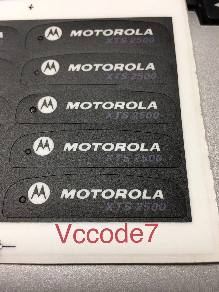 Motorola XTS2500 Front Name Plate 1 label only