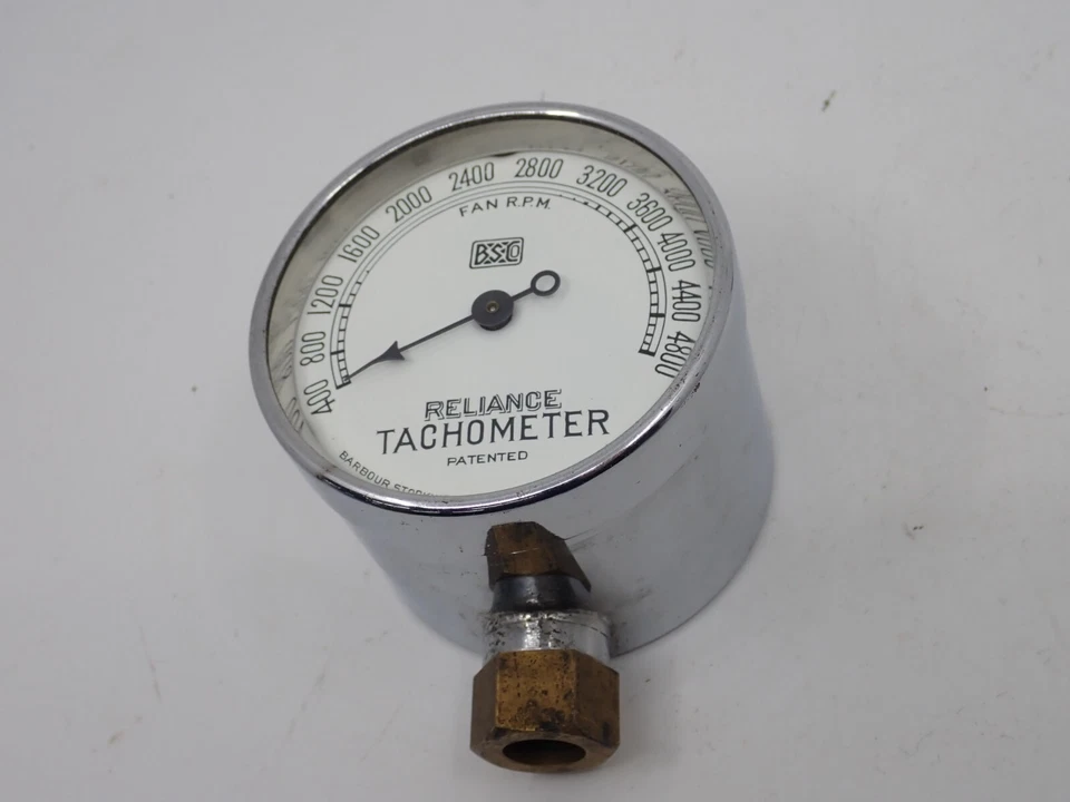 Tacômetro vintage Reliance 4.800 RPM rosto de porcelana tradicional Hot Rod era WOW - Imagem 2 de 4