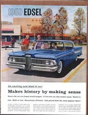 1959 EDSEL Original Vintage Color Auto Promo Ad