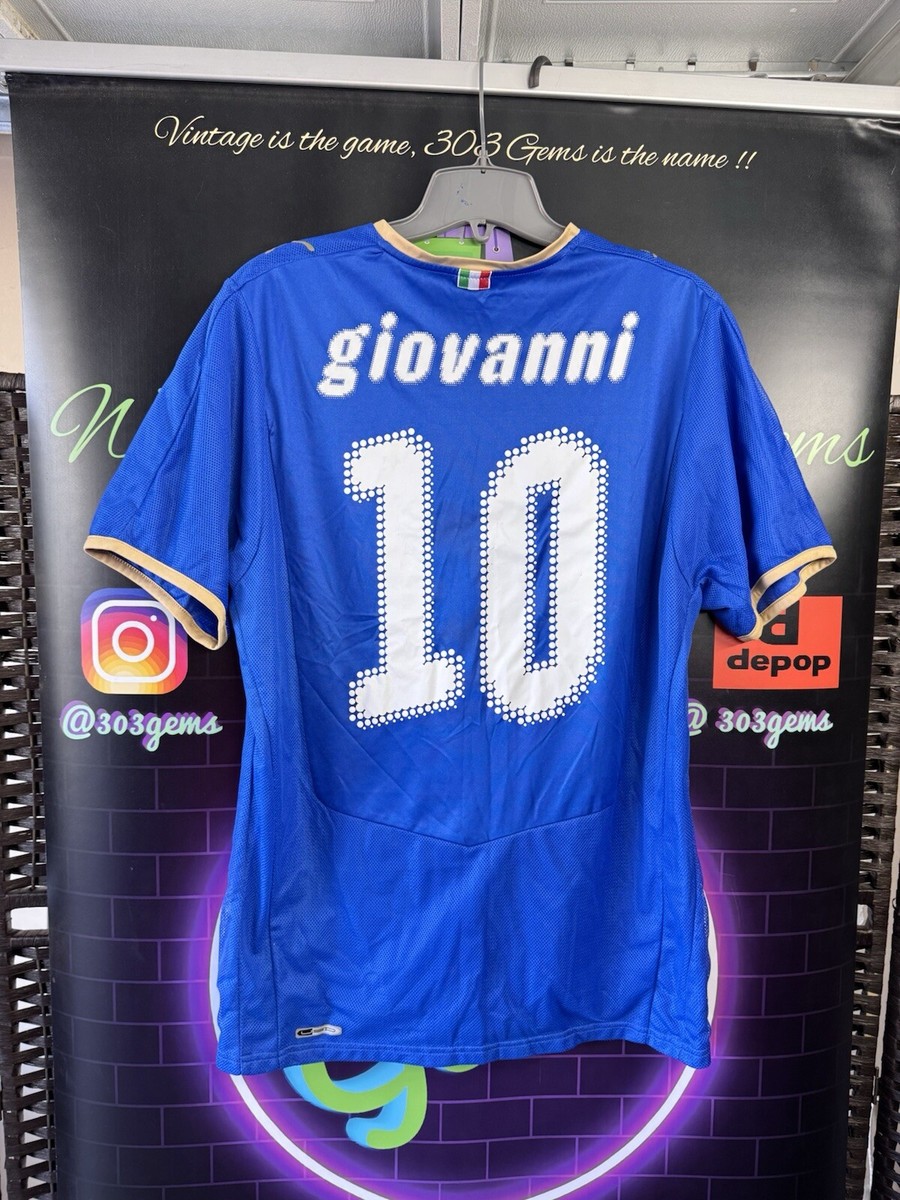 Authentic PUMA Italy #10 Giovanni 2010 Home Football Soccer Jersey