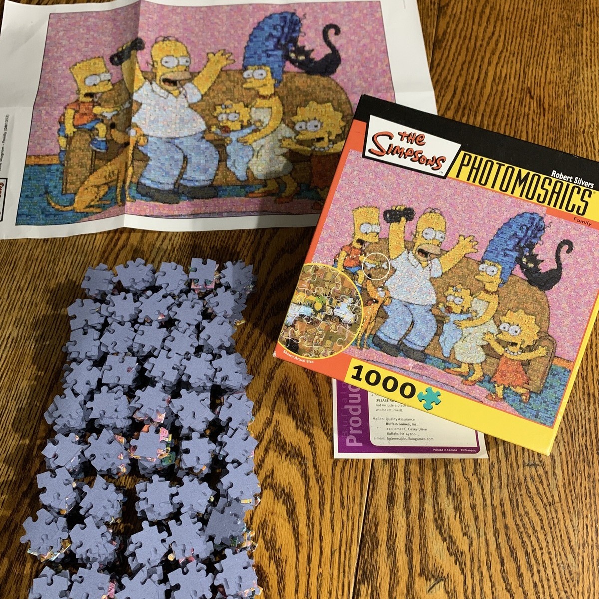 The Simpsons Family Photomosaics Puzzle 1000 Piece Robert Silvers