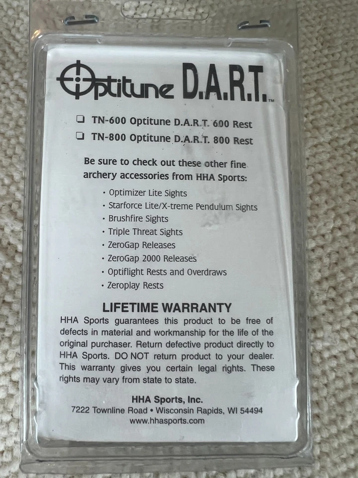 HHA Sports Optitune Dart Drop Away Rest LH - Image 4 of 4