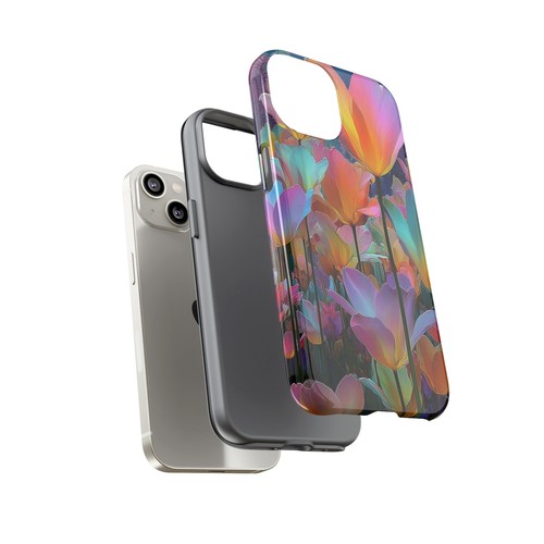 Iridescent Tulip Flowers - Phone Cover Case for iPhone, Galaxy, Pixel - 第 60/281 張圖片
