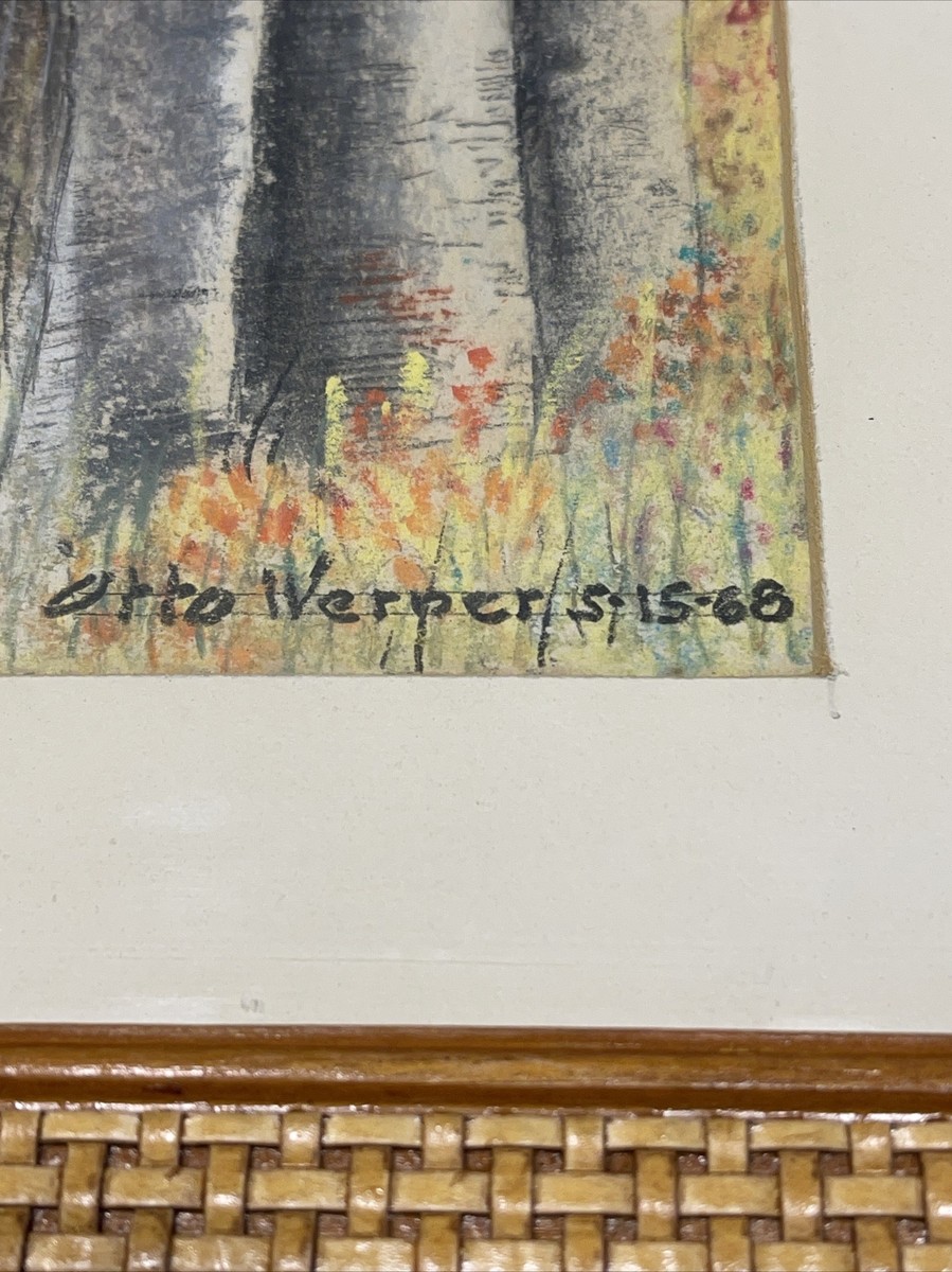 Vintage Original Water Color Landscape Painting Signed Otto Werner