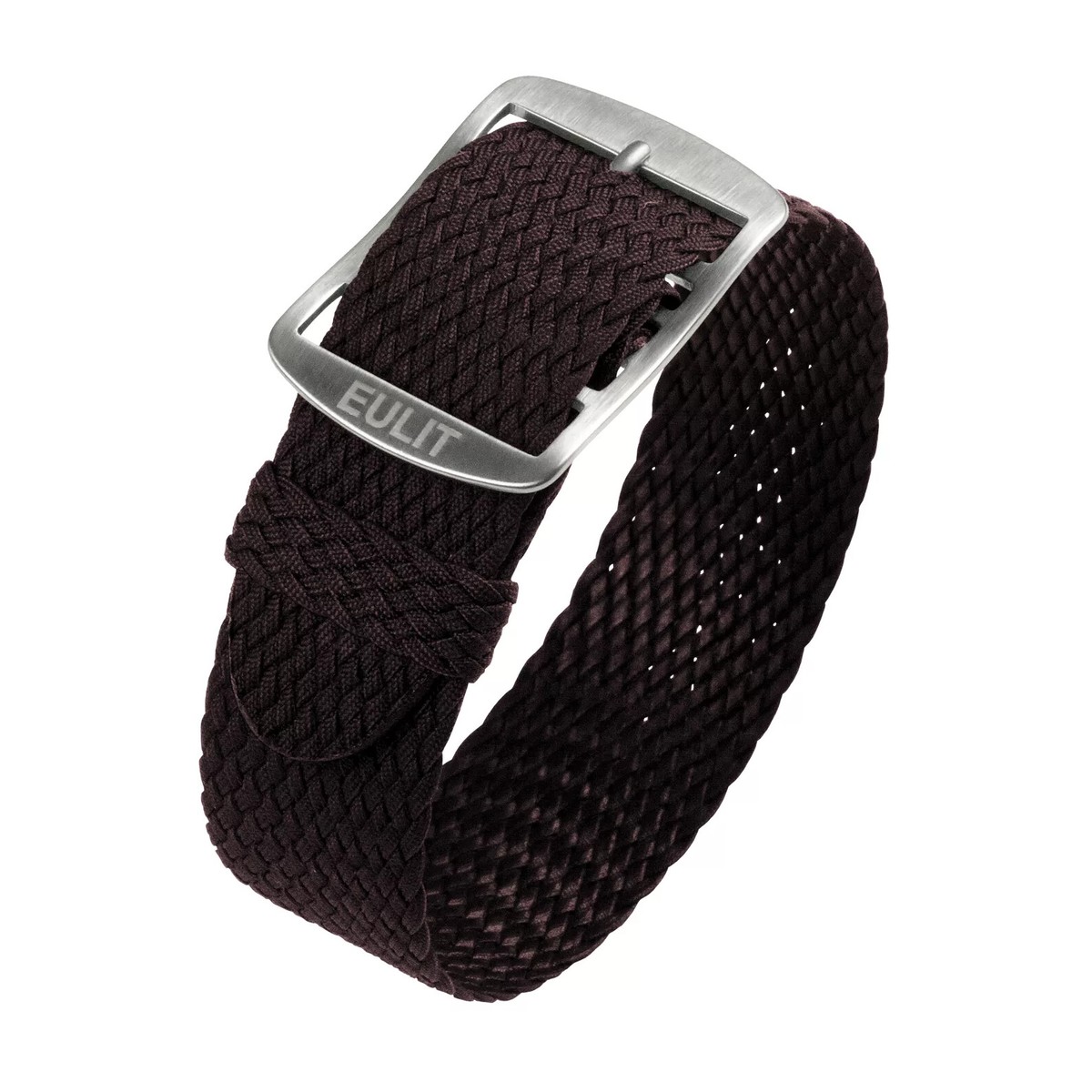 Watch Strap Perlon Nylon Dark Brown by Eulit 18, 20 mm