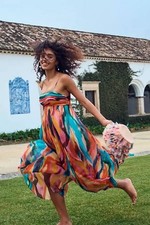 ANTHROPOLOGIE NWT $248 BHLDN Lola Sleeveless Chiffon Midi Dress Size XL