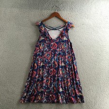 Loft Mini Dress Womens Large Multicolor Sleeveless Pullover Casual Scoop Neck